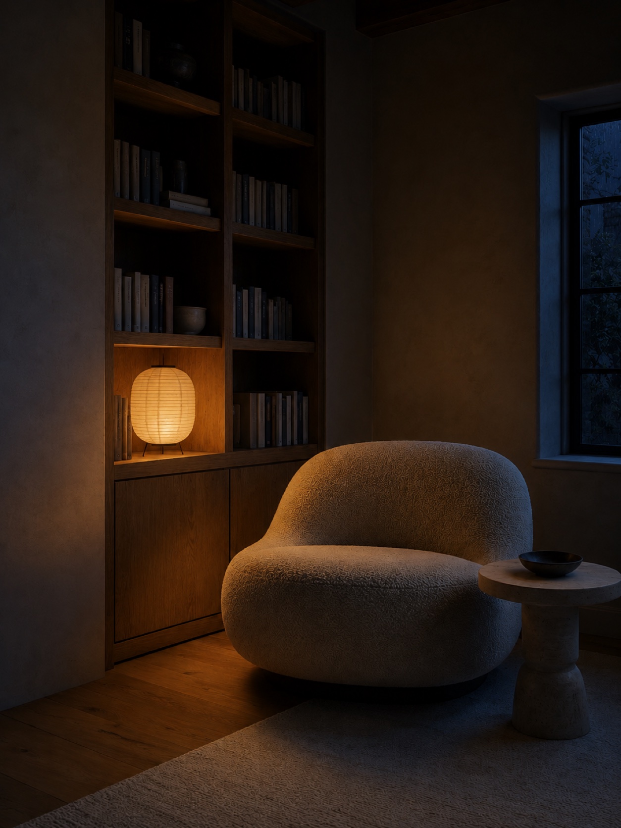 Warm night interior variation created with Image to Image